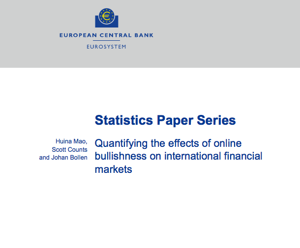 Quantifying the effects of online bullishness on international financial markets Study Image Tradersdna