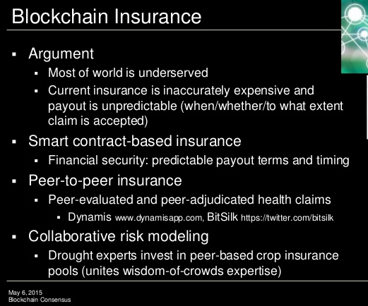 Blockchain insurance - Blockchain Consensus Protocols, by Melanie Swans