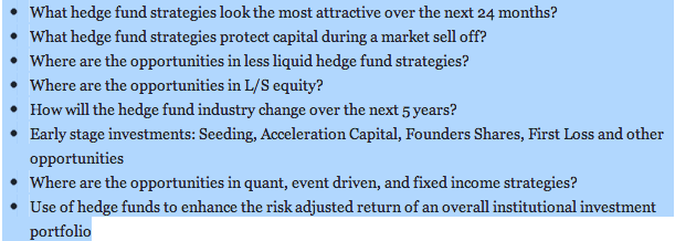 Hedge Fund main topics discussed in 2016