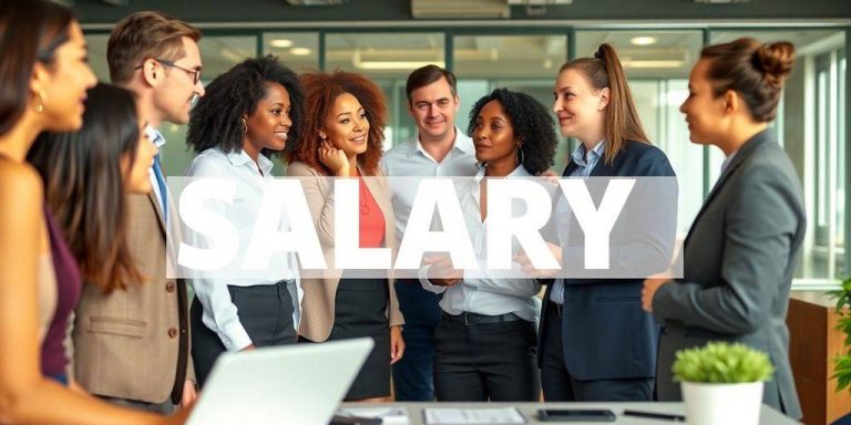 Diverse associates collaborating in a modern office setting.