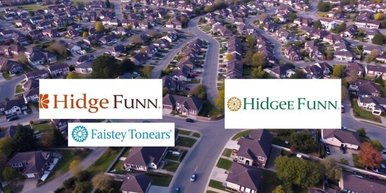 Aerial view of homes impacted by hedge funds in 2023.