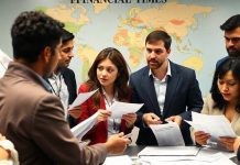 Diverse Financial Times reporters discussing global economic issues.