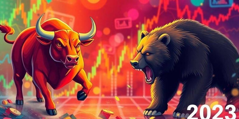 Bull and bear symbolizing hedge fund market performance.