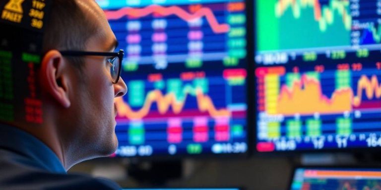 Financial analyst examining bond market trends and data.