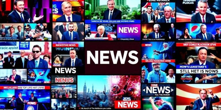 Collage of vibrant news imagery and captivating events.