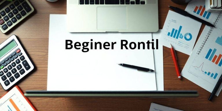 Cozy workspace with laptop and accounting tools for beginners.