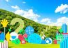 Colorful mutual fund icons over a bright financial landscape.