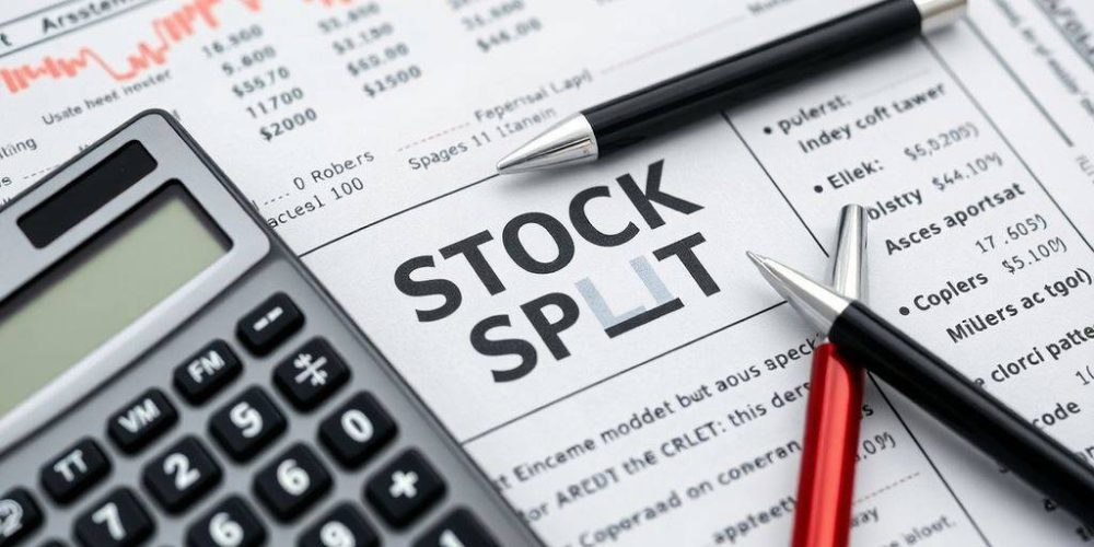 Calculator and pen on a financial newspaper about stocks.