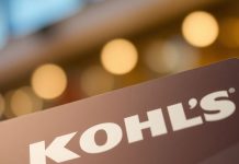 Close-up of a Kohl's credit card.