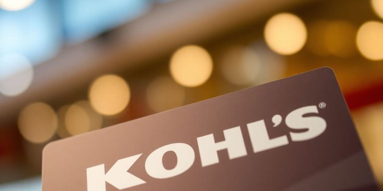 Close-up of a Kohl's credit card.