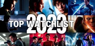 Collage of exciting movie stills from 2025.