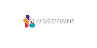 Modern logo design for an investment company on display.