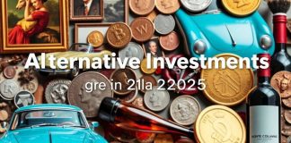 Diverse alternative assets for investment in 2025.