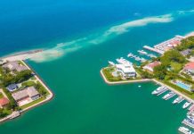 Luxury homes and marina in Palm Beach, Florida.