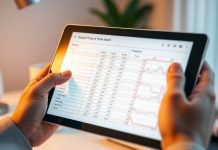 Person examining investment portfolio