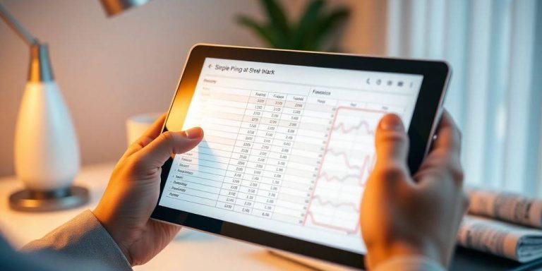 Person examining investment portfolio