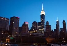 New York City skyline, financial district
