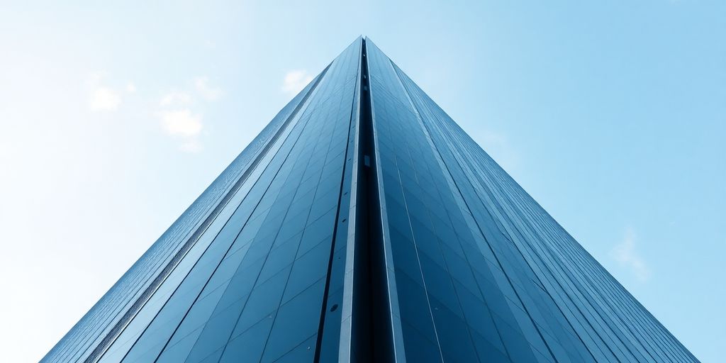 Fortress-like building, secure, financial