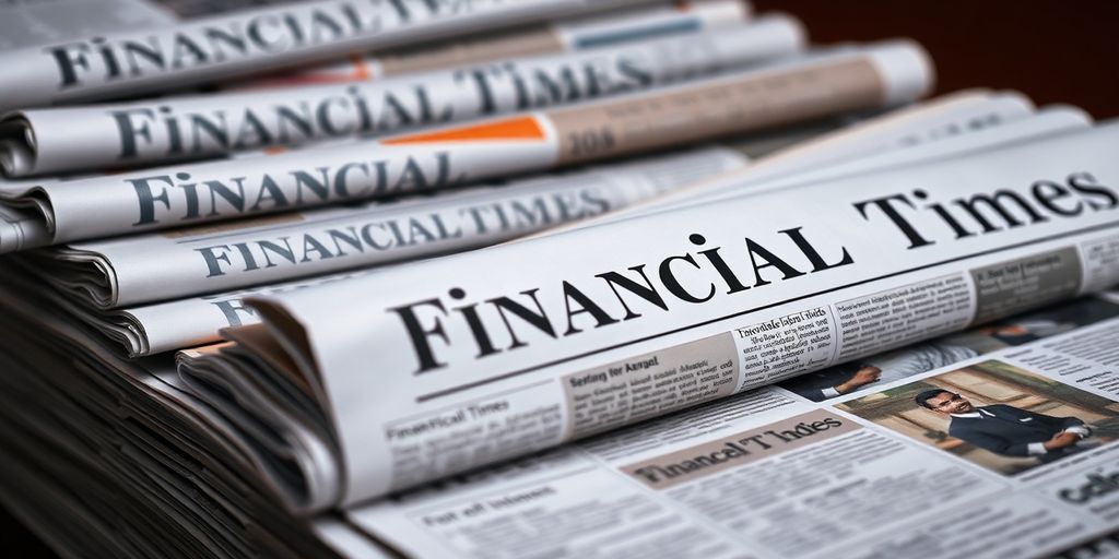 Newspaper stacks with India's flag colors