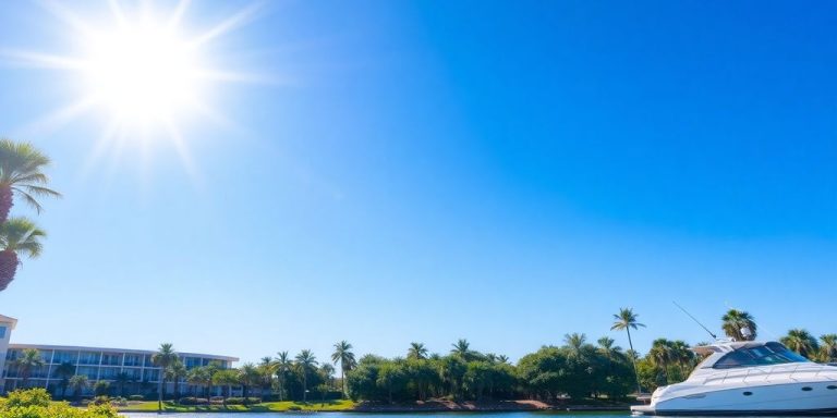 Sunny Florida landscape with diverse investments.