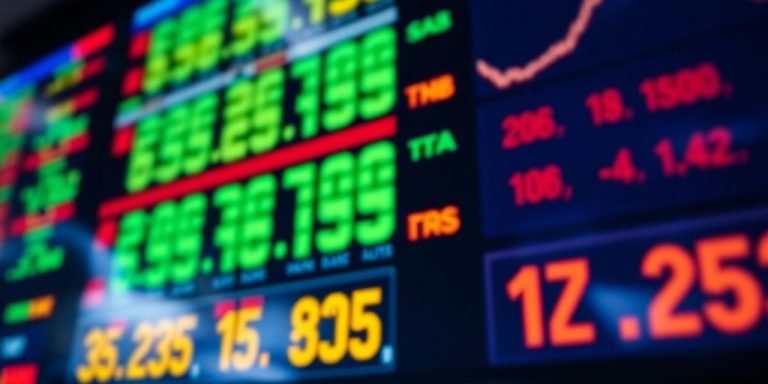 Live market stock chart.