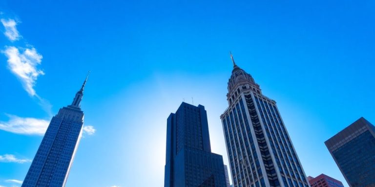 Iconic New York City buildings.