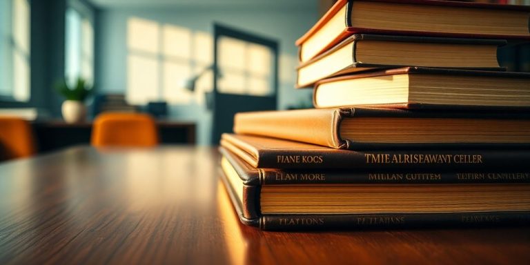 Stack of books on investment