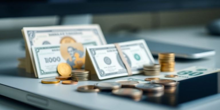 Financial instruments on modern desk