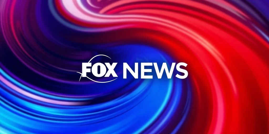 Fox News logo with a swirling backdrop.