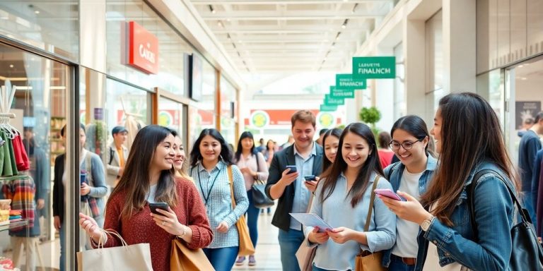 Snap Finance logo with diverse shoppers.
