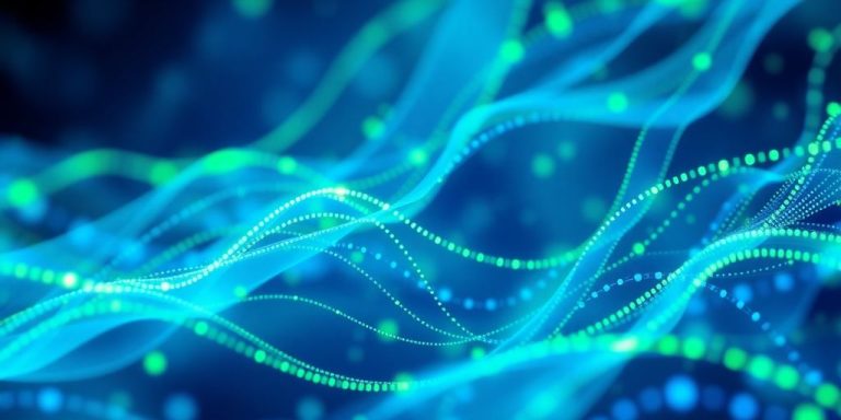 Financial data streams flowing from digital interfaces.