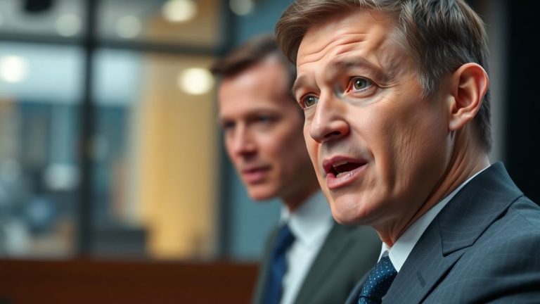 News anchor delivering a report in a studio.