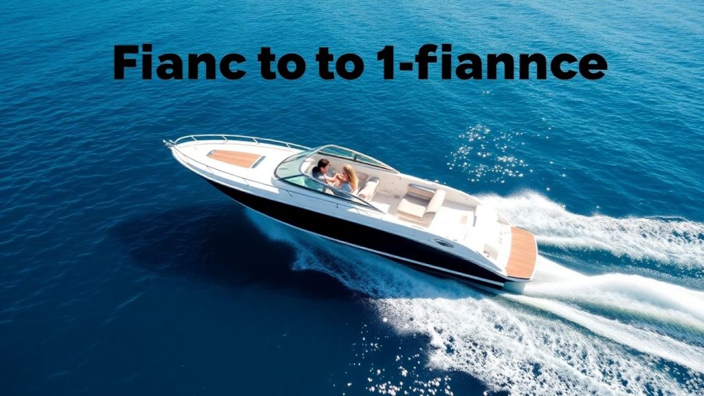 Motorboat on blue water under a sunny sky.