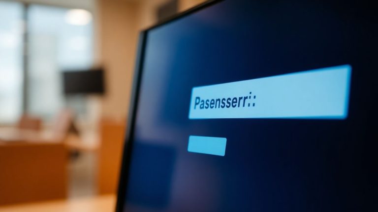 Computer screen with login fields for online tax services.