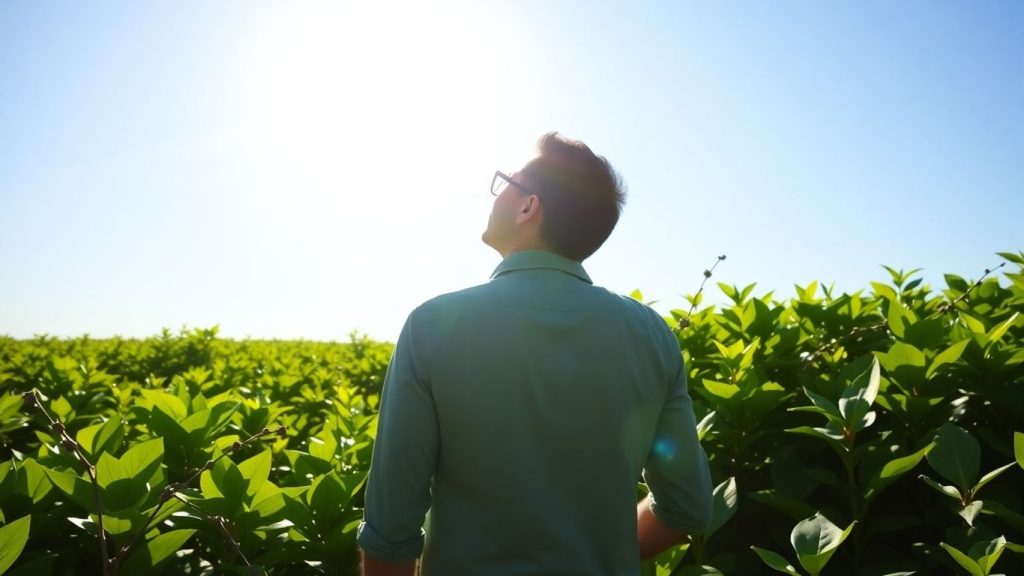 Person looking towards a bright financial future.