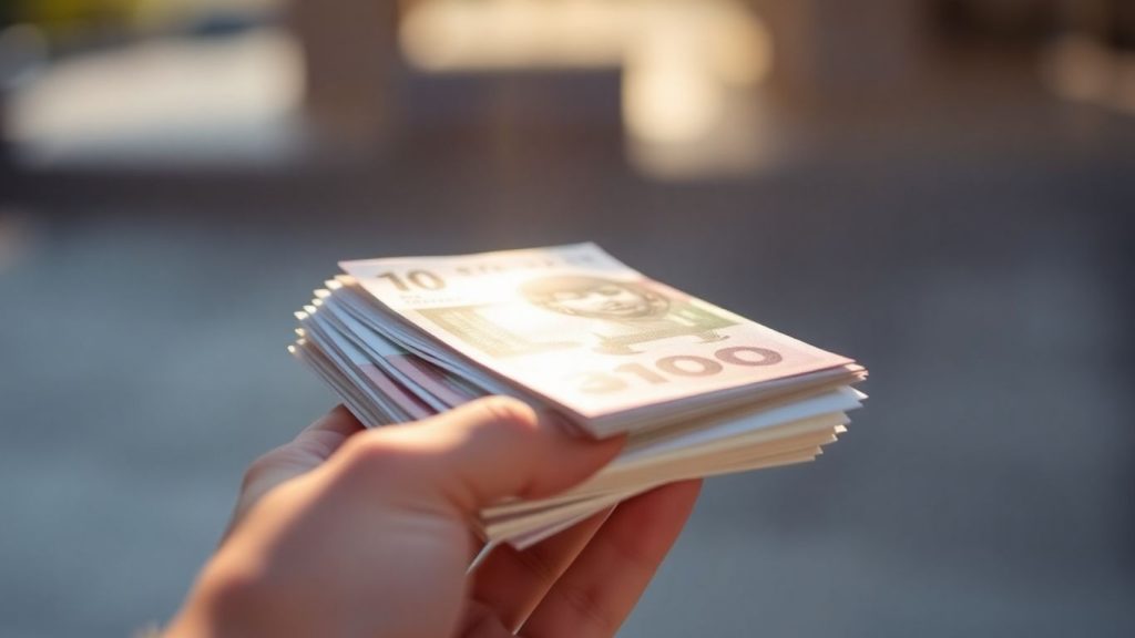 Stack of banknotes, financial concept