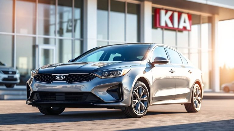 Kia car at dealership, financial options guide