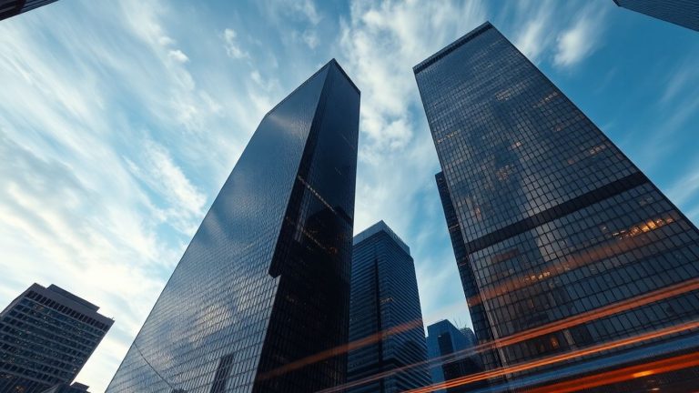 Giants of finance: US hedge fund skyscrapers.