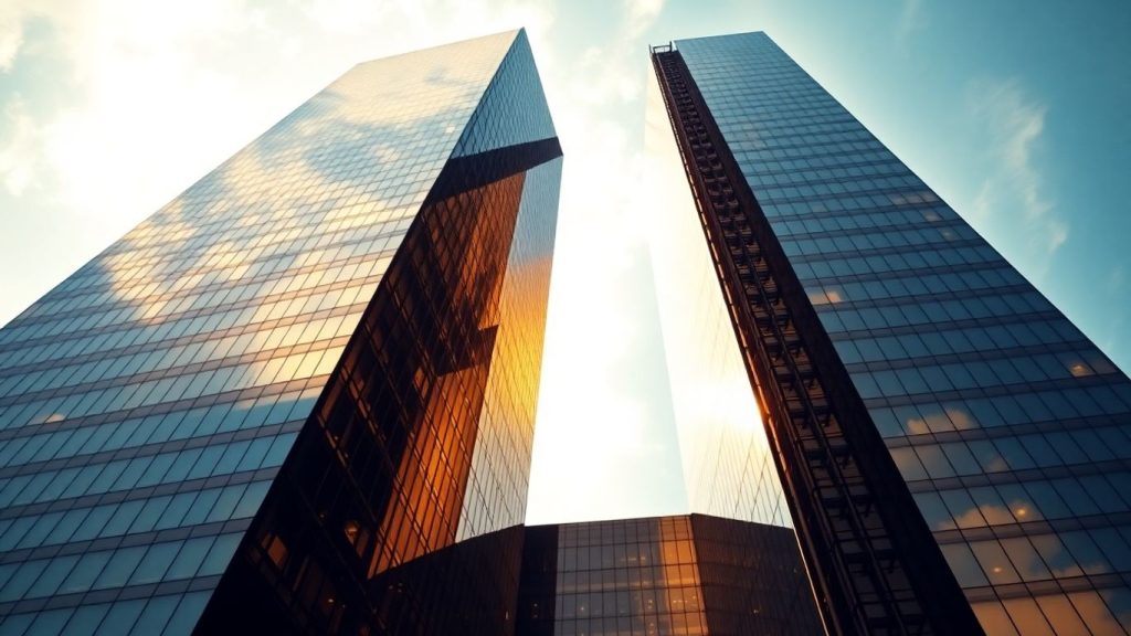 Skyscraper symbolizing financial power