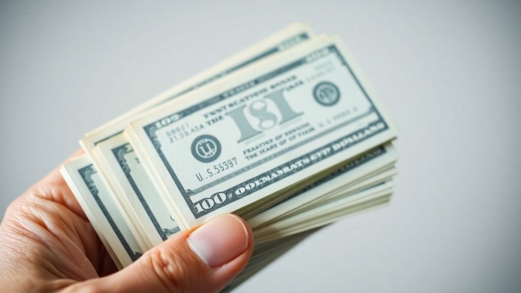 U.S. Treasury bonds held in hand