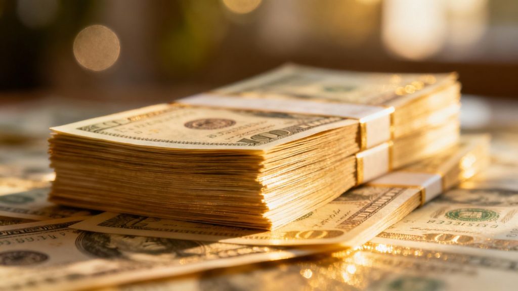 Stack of financial bonds