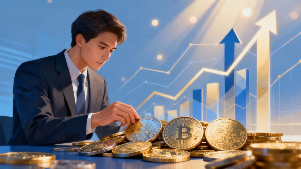 Person planning investments for the future.