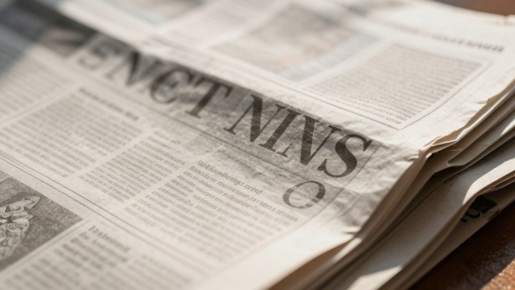 Financial newspapers spread out, ready for reading.