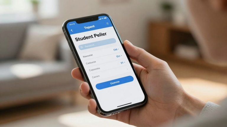 Student loan payment confirmation on a smartphone screen.