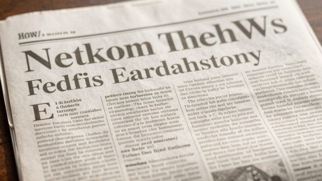 Newspaper headlines and articles, close-up photographic view.