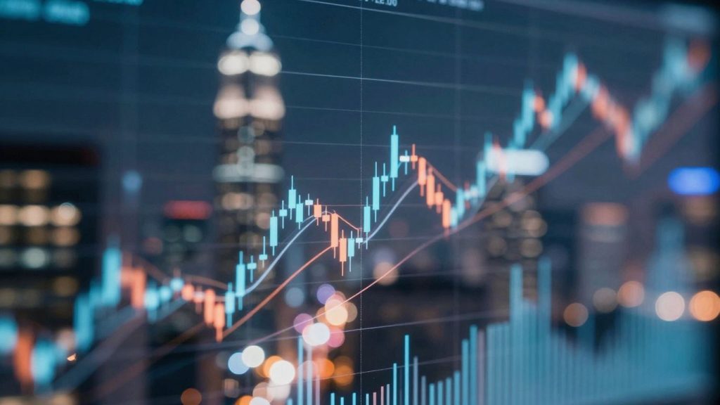 Financial markets abstract visual