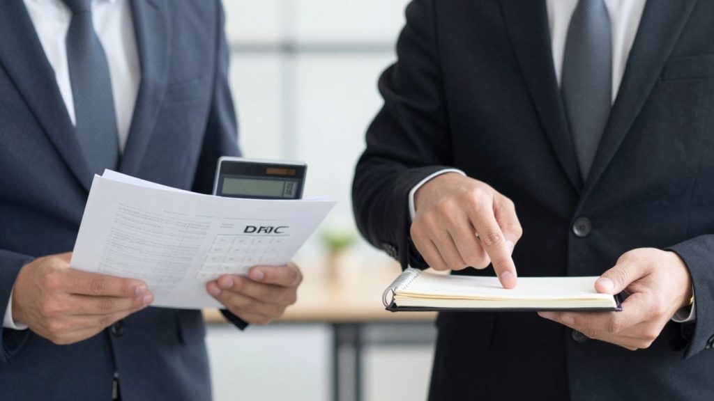 Accounting and finance professionals discussing earnings potential.