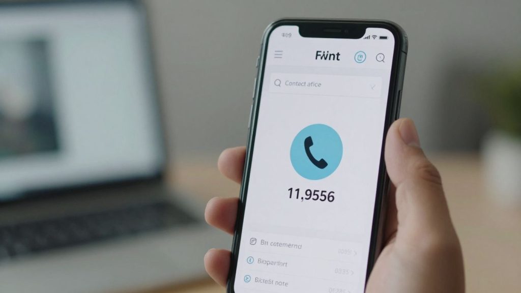 National Finance Company phone number on a smartphone screen.