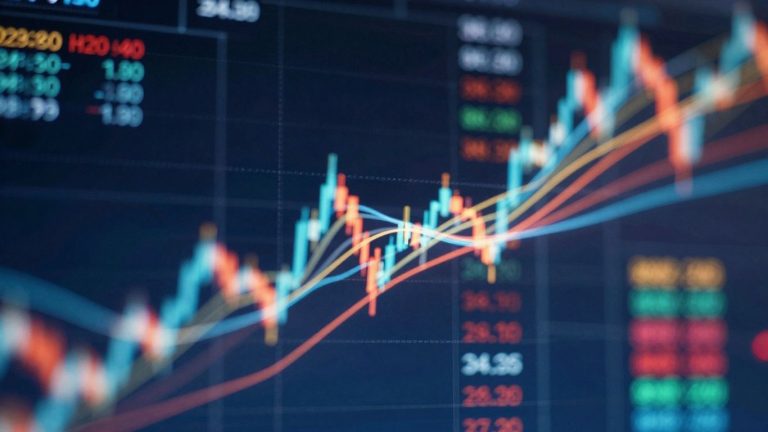 Financial market abstract visual elements