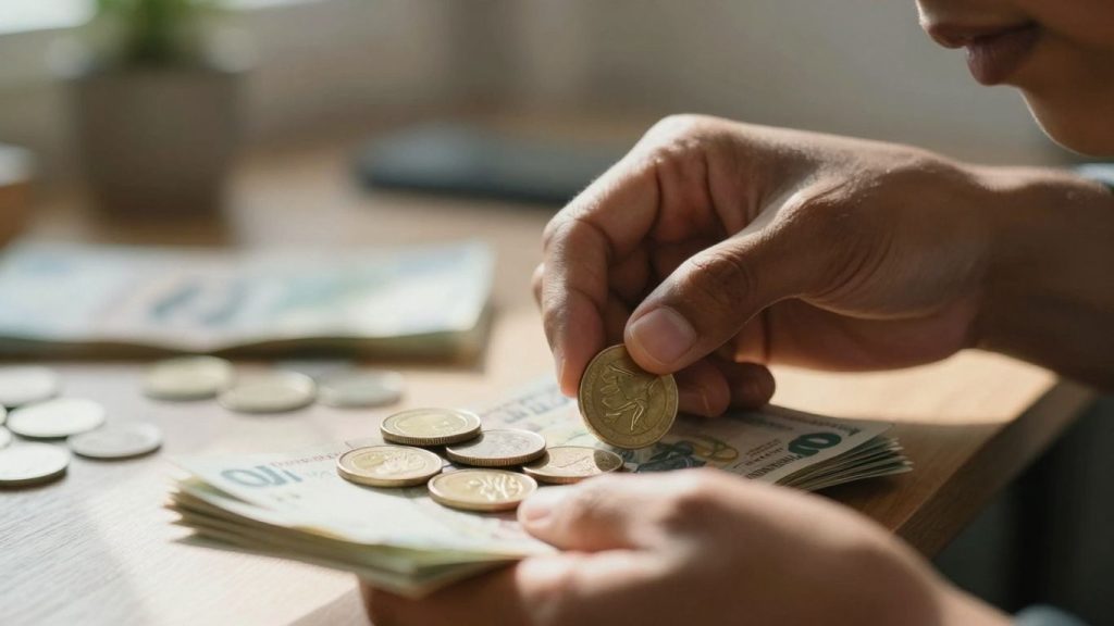 Person considering personal loan money